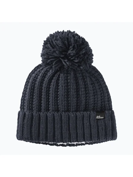 Női téli sapka Jack Wolfskin Highloft Knit éjszakai kék. Méret: S kék