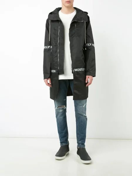 Geacă parka Mostly Heard Rarely Seen cu glugă negru