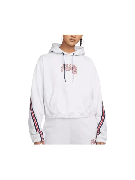 Bluza z kapturem Jordan polarowa biała