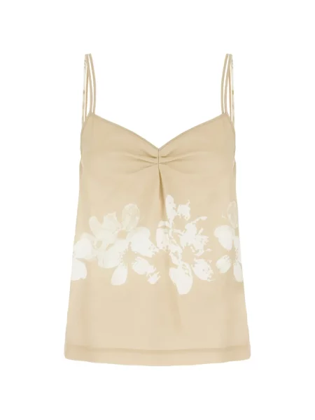 Lniany top Iceberg w kwiatki z nadrukiem