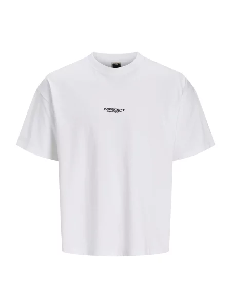 JACK & JONES Tricou JCOBIARRITZ albastru pastel / negru alb