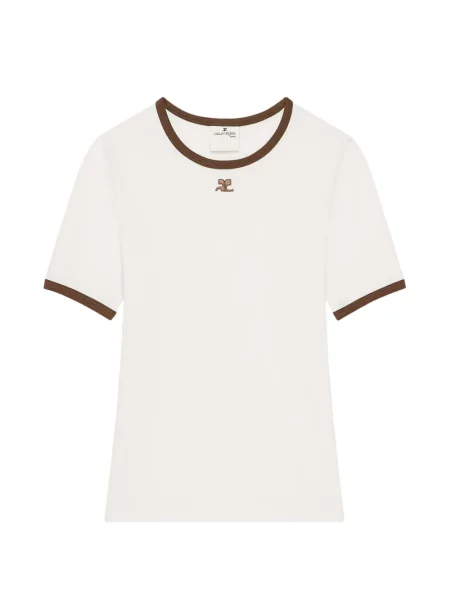 Tricou Courreges cu autograf alb
