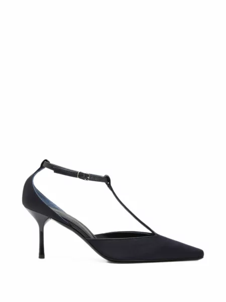 Pantofi cu toc Christopher Esber din satin albastru