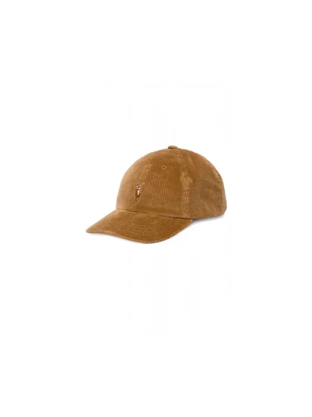 Polo Ralph Lauren czapka z daszkiem sztruksowa brązowa
