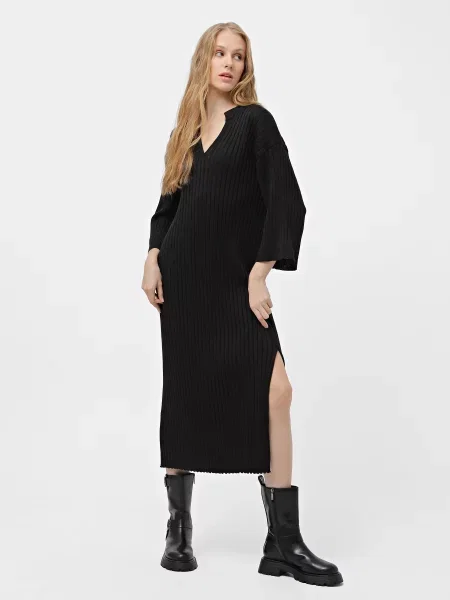 Braska Сукня максі Без підкладки чорний