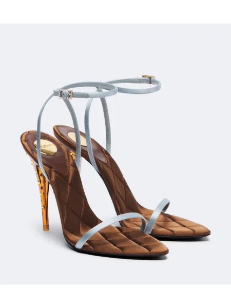Matlasat sandale Saint Laurent din satin