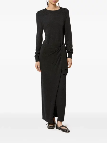 Lung rochie Isabel Marant tricotate gri