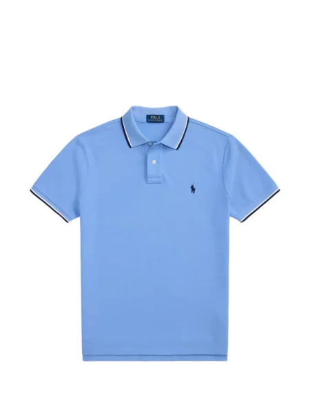 Frotir prugasta polo majica Polo Ralph Lauren s vezom plava