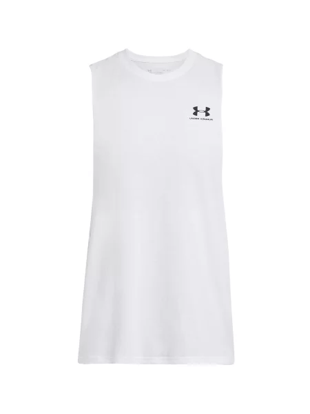 UNDER ARMOUR Sportiniai marškinėliai juoda balta