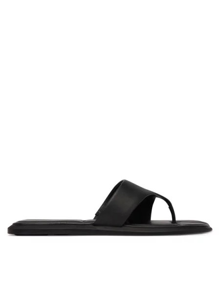 Calvin Klein Žabky Leather Toe Post Sandals čierna