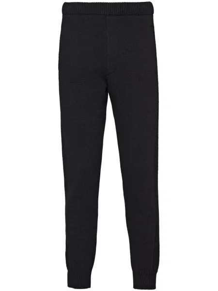 Pantaloni Prada din cașmir negru
