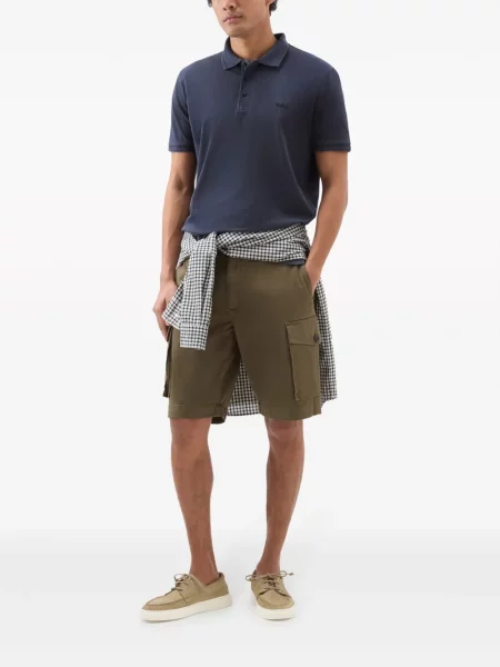Polo marškinėliai Woolrich mėlyna