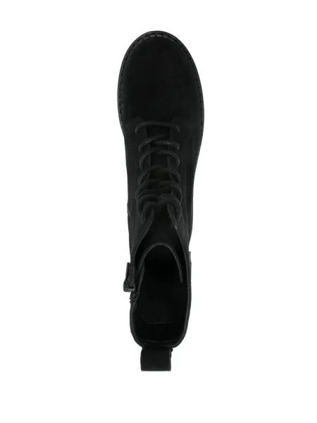 Botine Tommy Jeans din piele de căprioară negru