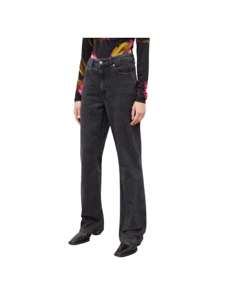 Gestuz jeansy Lucie high waist szare