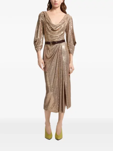Rochie midi Elie Saab cu paiete drapată