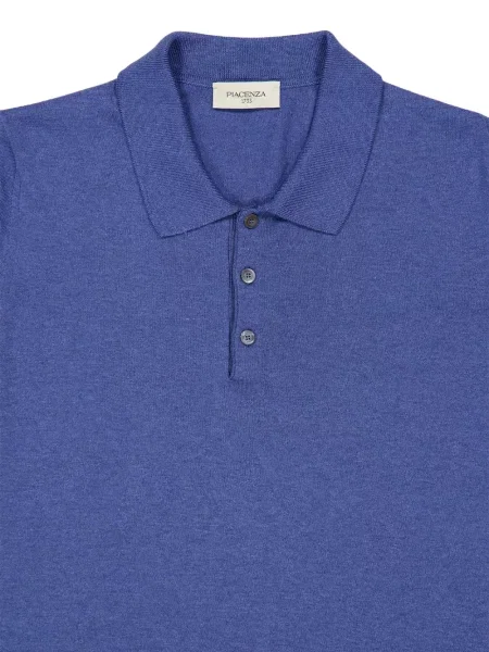 Μικρός polo Piacenza Cashmere κασμίρ μπλε