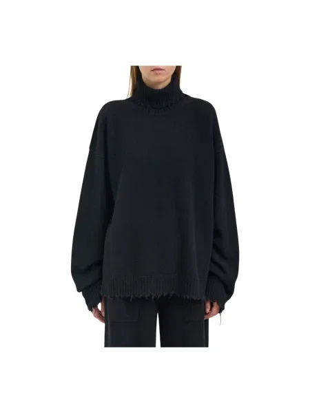 Sweter z golfem Uma Wang do golfa czarny