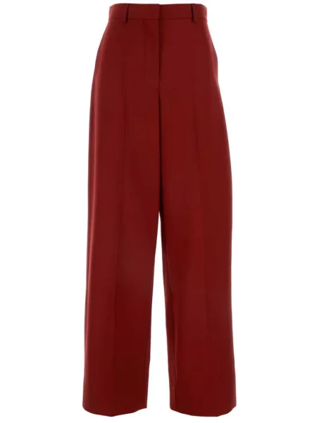 Pantaloni Stella Mccartney de lână plisate roșu