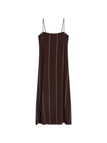 Rochie maxi Bondi Born de mătase maro