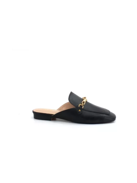 Klapki mules Guess skórzane czarne