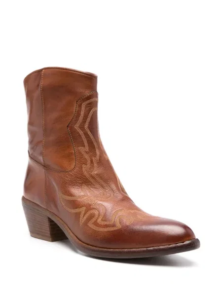 Botine Sartore din piele cowboy maro