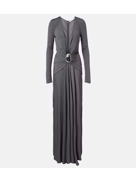 Maksi sukienka maxi Christopher Esber z dżerseju garniturowa niebieska