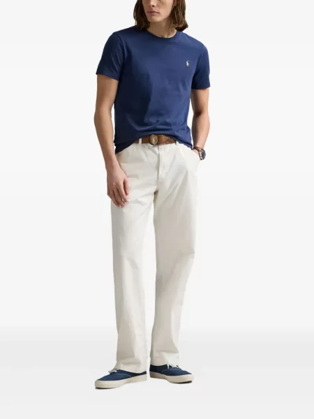 Kožené tričko Polo Ralph Lauren bez podpatku zelené