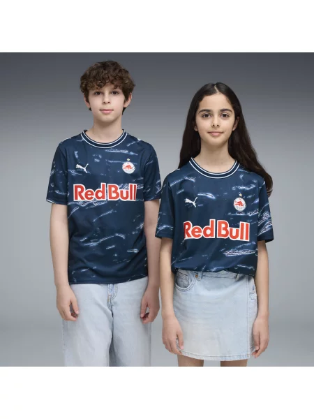 PUMA Młodzieżowa trzecia koszulka FC Bull Salzburg Odzież Niebieski czerwony