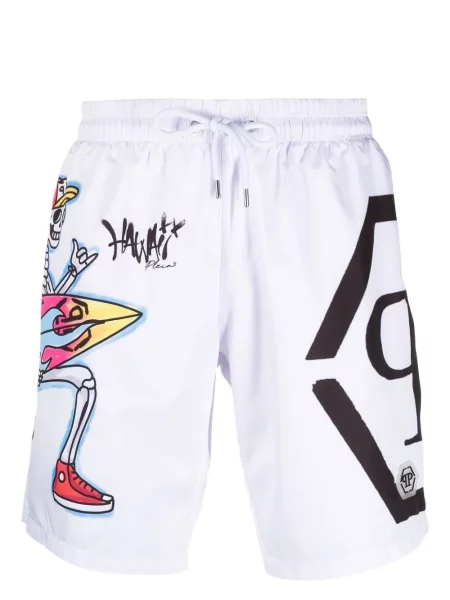 Pantaloni scurți Philipp Plein cu imagine cu cordon