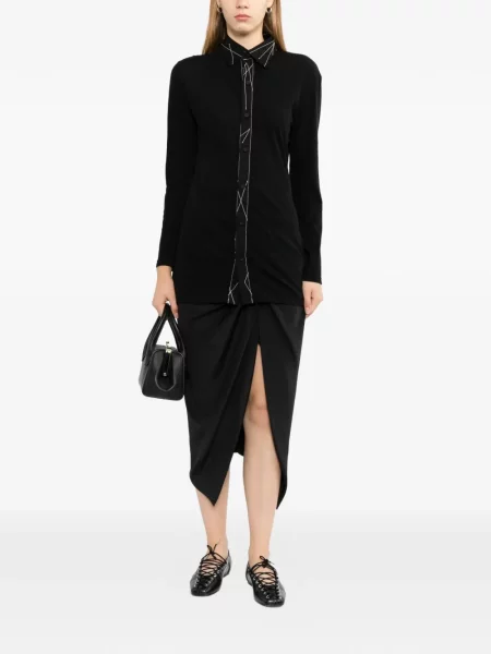 Lung bluză Yohji Yamamoto negru