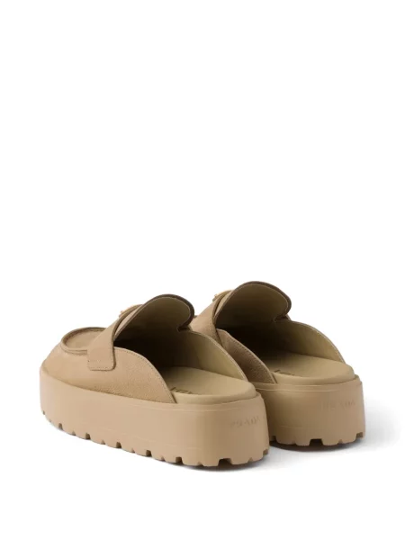 Papuci tip mules Prada din nubuc