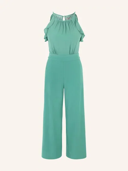 Vm Vera Mont Overal S Volánkovým Lemem Ze Směsi Materiálů zelená