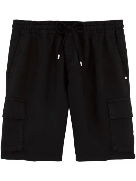 Lněné bermudy Vilebrequin černé