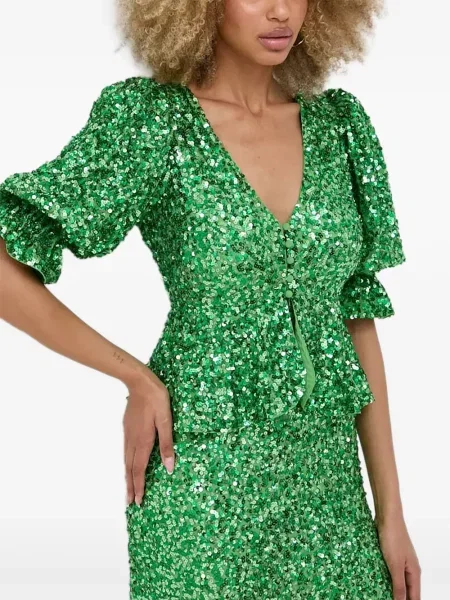 Rochie maxi Notes Du Nord de costum verde