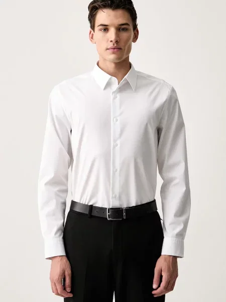 Calvin Klein cămașă pentru bărbați cu alb