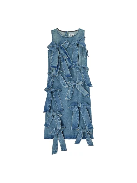 Sukienka jeansowa Ganni niebieska
