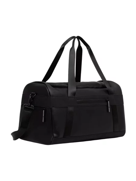 Armani Exchange torba podróżna z imitacji skóry czarna