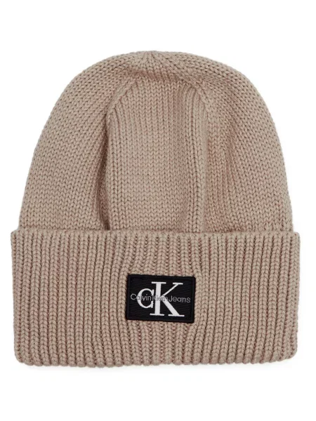 Sapka Calvin Klein Mono Logo Patch bézs