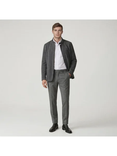 Reserved Állógalléros zakó sötétszürke