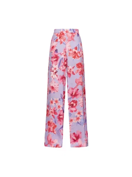 Spodnie Pinko w kwiatki różowe