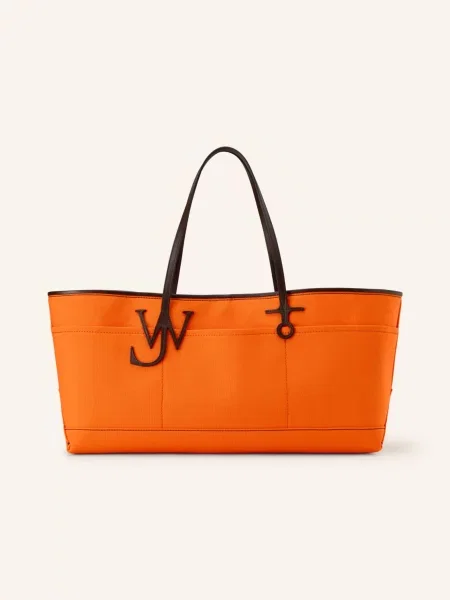 Jw Anderson Nákupní Taška Anchor / tmavě hnědá oranžová