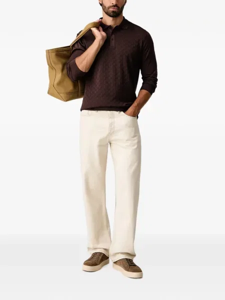 Lung tricou polo Karl Lagerfeld maro