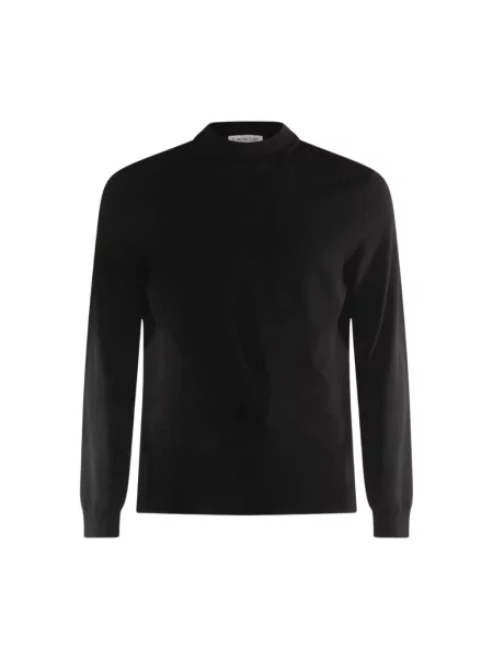 Sweter z golfem Zanone wełniany do golfa czarny