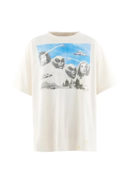 Tricou Saint Mxxxxxx zdrențuiți alb