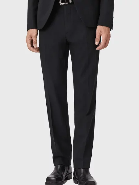 Штани AllSaints GERMAIN прямі чорний