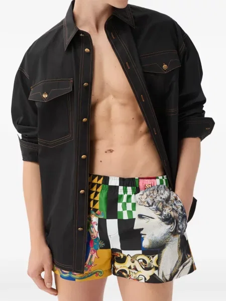 Slip de baie Versace negru