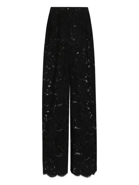 Pantaloni Dolce & Gabbana din dantelă negru