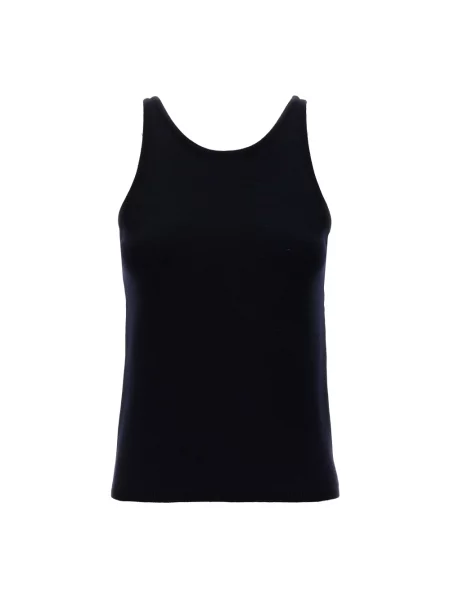 Top Max Mara wełniany niebieski