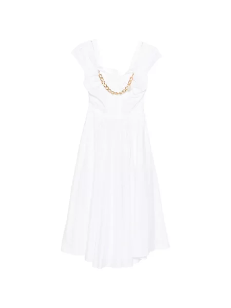 Mała mały sukienka mini Elisabetta Franchi garniturowa biała