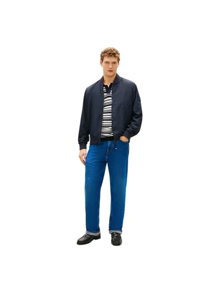 Kurtka bomber Tommy Hilfiger z logo niebieski
